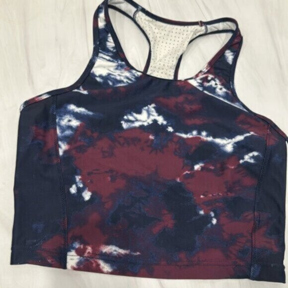 The Upside Women's Blue & Purple Royal Tie Dye Inge Cropped Tank Top Size 4 - Picture 3 of 8